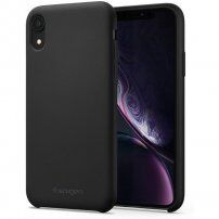 Spigen Silikonski Fit ovitek za iPhone XR - črna