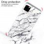 Pokrivalo z držalom s 3D diamantno teksturo za iPhone 11 Pro Max - beli marmor