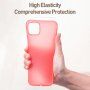 Baseus silikonski prozorni pokrov za iPhone 11 Pro Max - rdeče