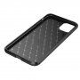 Obloga s teksturiranimi ogljikovimi vlakni za iPhone 11 Pro Max - črna