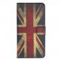 Kovček za denarnico z retro stojalo za zastave v Veliki Britaniji iPhone 11 - barvita