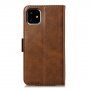 Flip kovček s stojalom za iPhone 11 - kava rjava