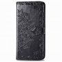 Flip kovček z reliefnim mandalom in okraski za iPhone 11 - črna