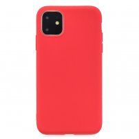 Mehka plastična prevleka za iPhone 11 Pro - rdeče
