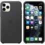 Prava usnjena jabolka Apple za iPhone 11 Pro Max - črna