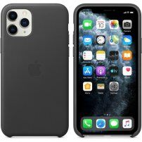 Prava usnjena jabolka Apple za iPhone 11 Pro Max - črna