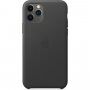 Prava usnjena jabolka Apple za iPhone 11 Pro Max - črna