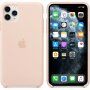 Pristna Apple Silikonska prevleka za iPhone 11 Pro Max - peščeno roza