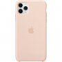 Pristna Apple Silikonska prevleka za iPhone 11 Pro Max - peščeno roza