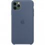Pristna Apple Silikonska prevleka za iPhone 11 Pro Max - nordijsko modra