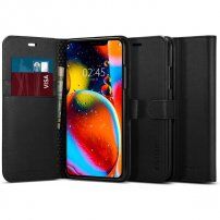 Spigen Wallet S Ovitek z etuijem za kartice za iPhone 11 - črna