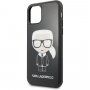 Karl Lagerfeld Glitter Iconic Body ovitek za iPhone 11 Pro Max - črna