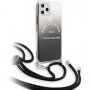 Karl Lagerfeld Gradient ovitek s trakom za iPhone 11 Pro Max - črna