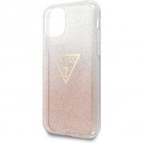 Guess Solid Glitter bleščeči ovitek za iPhone 11 Pro Max - roza