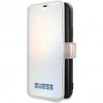 Guess knjigo IriDescent iPhone 11 Pro Max - srebro