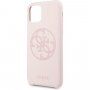 Guess 4G Tone on Tone silikonski ovitek za iPhone 11 Pro Max - roza