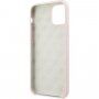 Guess 4G Tone on Tone silikonski ovitek za iPhone 11 Pro Max - roza