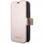 Guess Iridescent Book ovitek z etuijem za kartice za iPhone 11 - roza