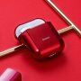 Baseus sijoč etui v polnilnem ohišju z držalom za AirPods 1 / 2 - rdeče