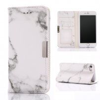 Flip etui z marmornatim vzorcem za iPhone SE (2020/2022)/8/7 - siva