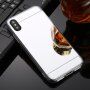 Zrcalni ovitek za iPhone XS Max - srebro