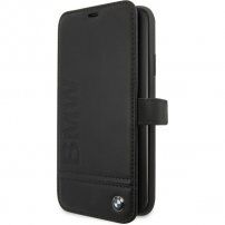 BMW flip etui iz umetnega usnja za iPhone 11 Pro Max - črna