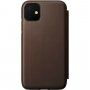 Nomad Folio usnjeni flip etui za iPhone 11 - rjava