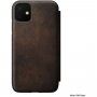 Nomad Folio usnjeni flip etui za iPhone 11 - rjava