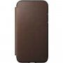 Nomad Folio usnjeni flip etui za iPhone 11 - rjava