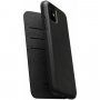 Nomad Folio usnjeni flip etui za iPhone 11 - črna