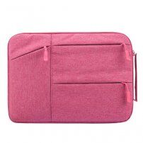 Praktična torba s številnimi žepi za iPad/ MacBook do 12" - roza