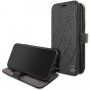 Mercedes Quilted Perf flip etui za iPhone 11 - črna