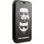 Karl Lagerfeld flip etui z režami za kartice za iPhone 11 - črna
