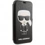 Karl Lagerfeld Ikonik flip etui za iPhone 11 - črna