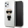 Karl Lagerfeld Glitter Iconic ovitek za iPhone 11 Pro Max - srebro