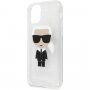 Karl Lagerfeld Glitter Iconic ovitek za iPhone 11 Pro Max - srebro