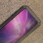 Super trpežen etui iz kovine, silikona in kaljenega stekla za iPhone 11 Pro Max - črna