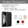 Super trpežen etui iz kovine, silikona in kaljenega stekla za iPhone 11 Pro Max - črna