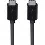 Belkin ThunderBolt 3 (USB-C / USB-C) podatkovni in napajalnik kabel za iPhone / iPad / MacBook / AirPods - 0,8 m - črn