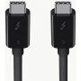 Belkin ThunderBolt 3 (USB-C / USB-C) podatkovni in napajalnik kabel za iPhone / iPad / MacBook / AirPods - 0,8 m - črn