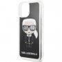 Karl Lagerfeld ovitek s prelivajočimi se bleščicami za iPhone 11 Pro Max - črna