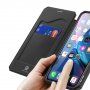 Dux Ducis flip etui z režo za kartice za iPhone XR - črna