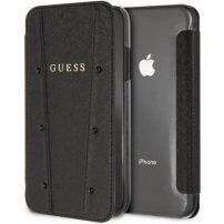 Guess knjigo Case Kaia iPhone XS Max - črna