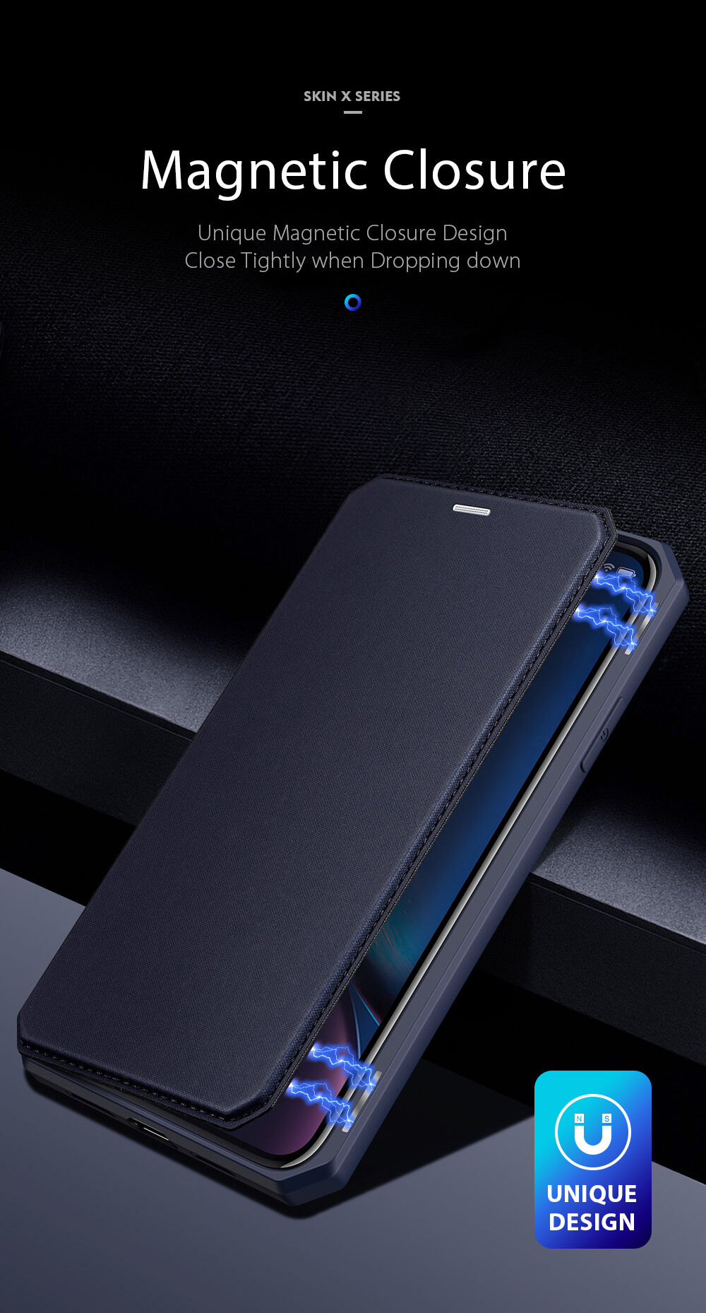 Dux Ducis flip etui z režo za kartice za iPhone XR - roza