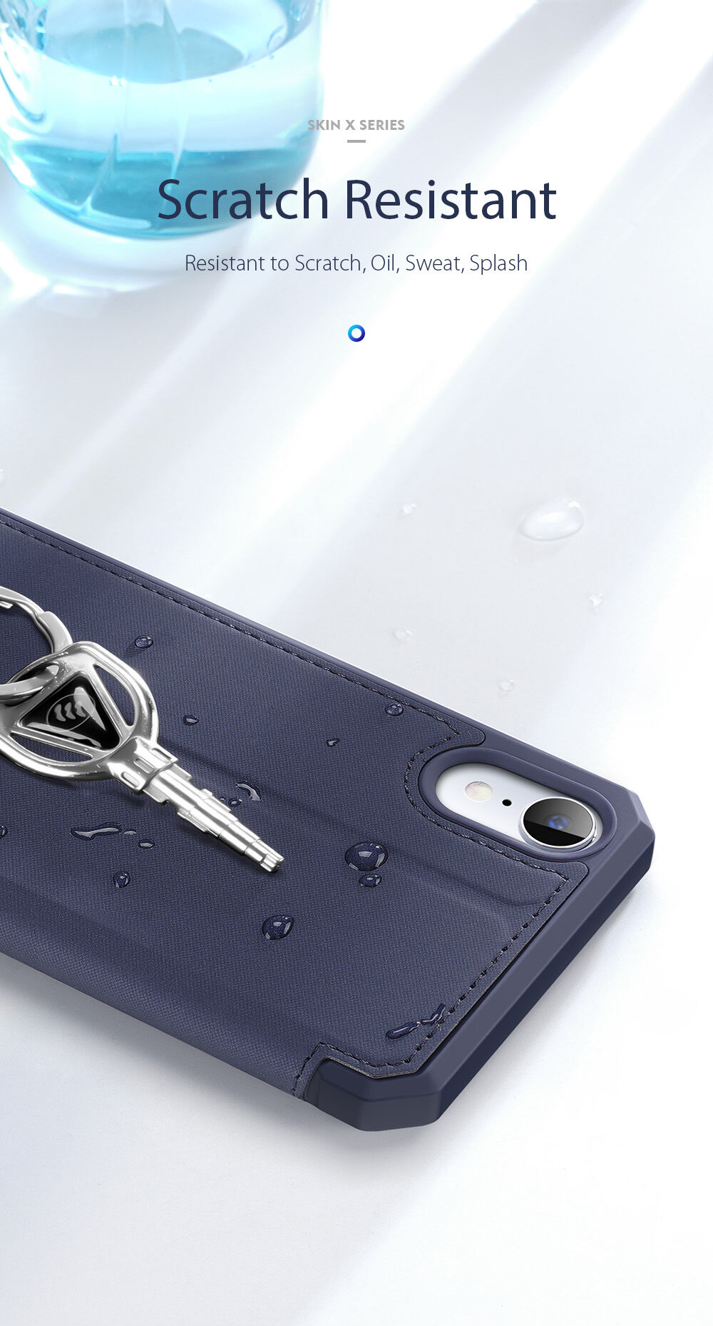 Dux Ducis flip etui z režo za kartice za iPhone XR - roza
