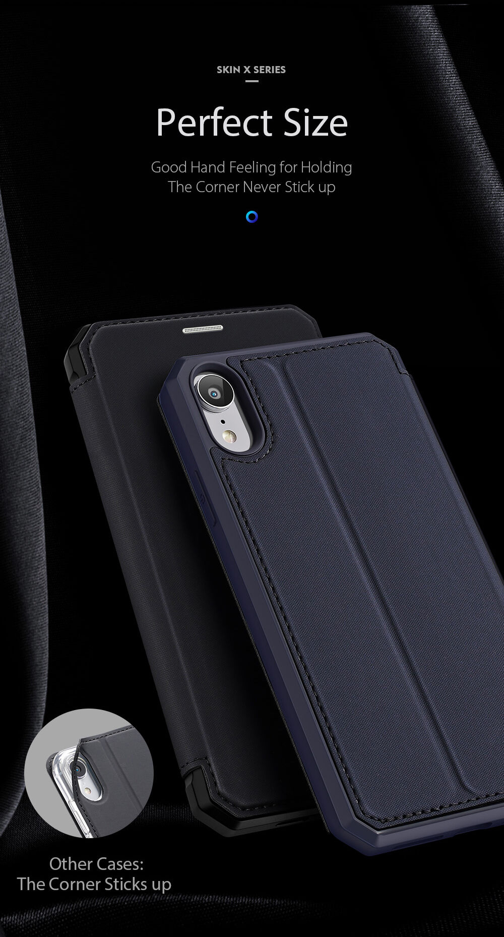 Dux Ducis flip etui z režo za kartice za iPhone XR - roza