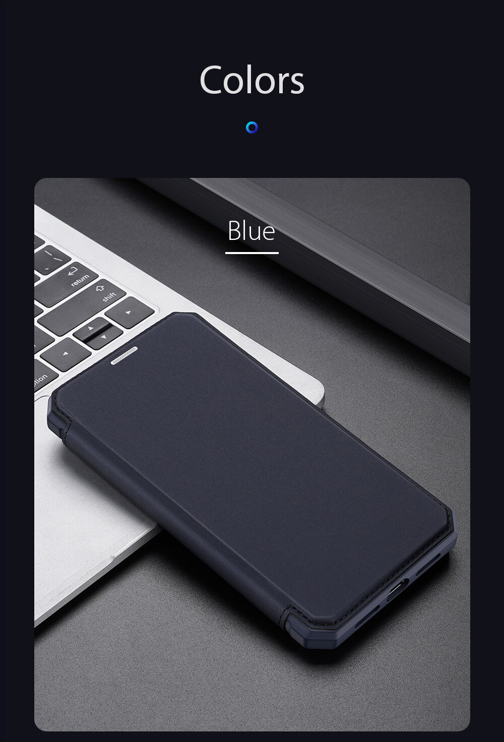 Dux Ducis flip etui z režo za kartice za iPhone XR - roza