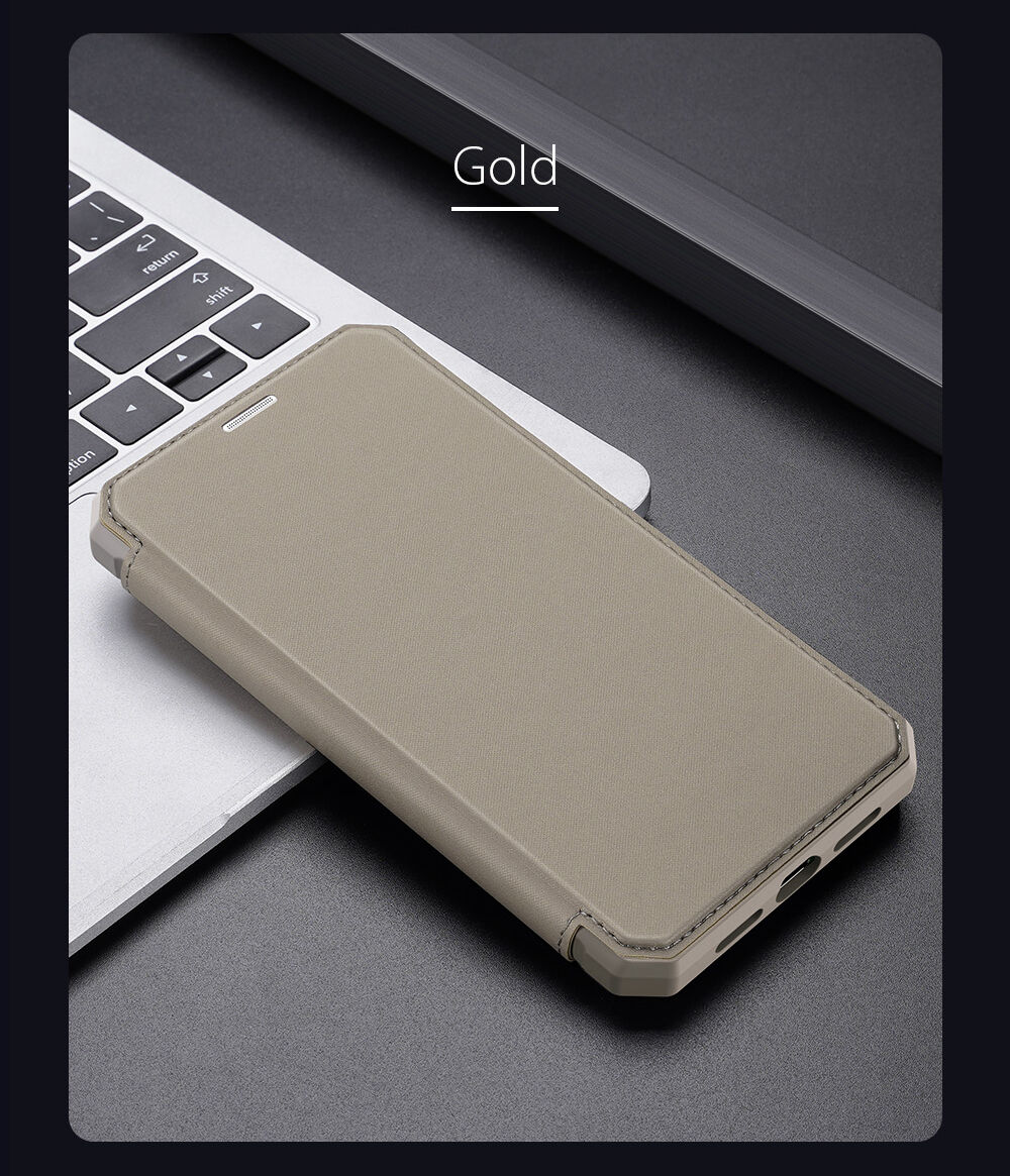 Dux Ducis flip etui z režo za kartice za iPhone XR - roza