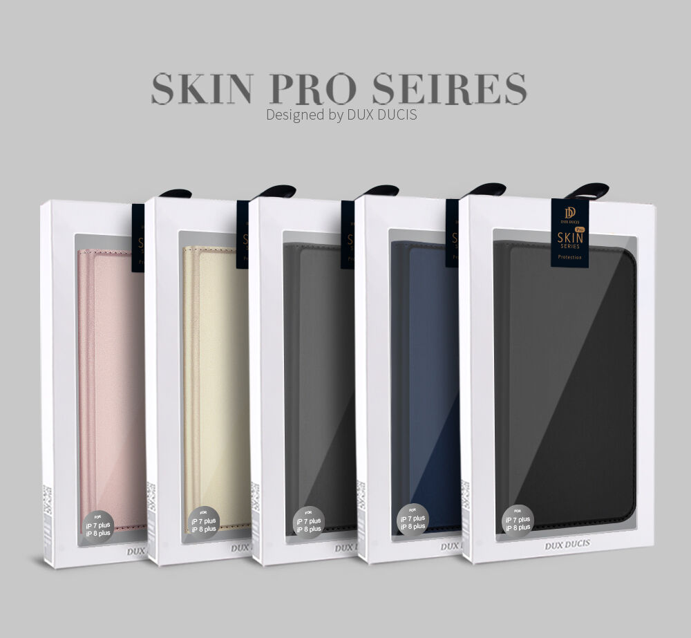 Prevlečna torba Dux Ducis s stojalom za iPhone 7 Plus / 8 Plus - temno modra