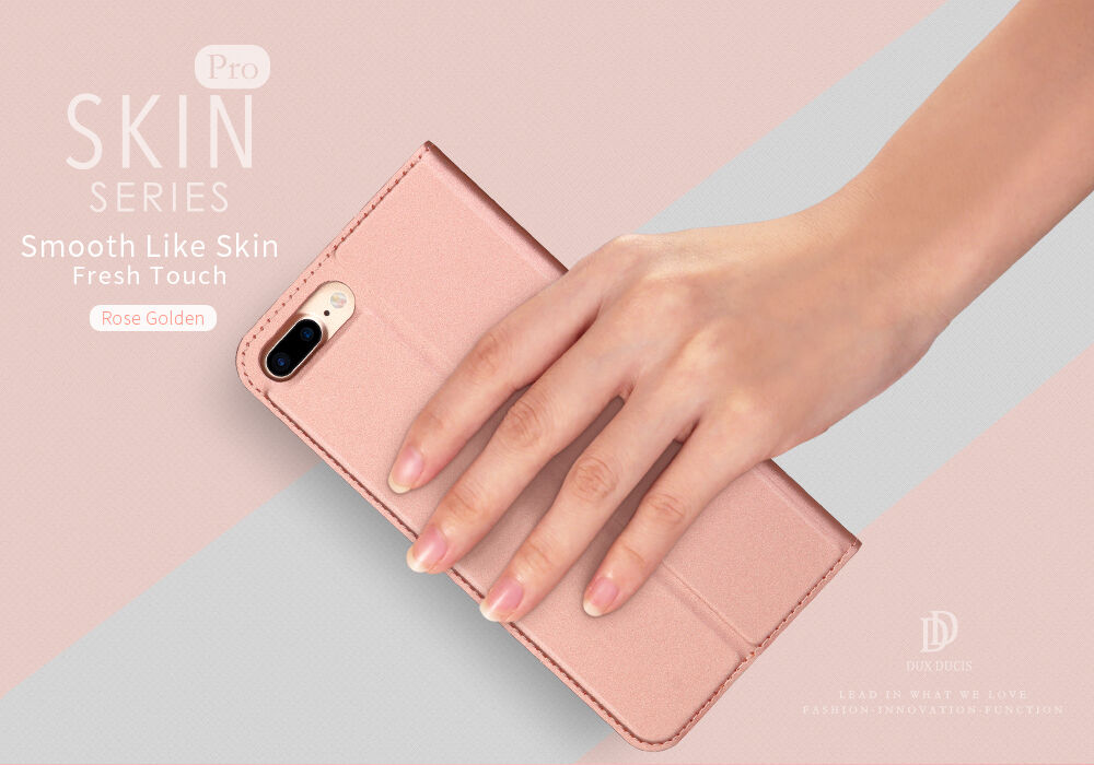Prevlečna torba Dux Ducis s stojalom za iPhone 7 Plus / 8 Plus - temno siva